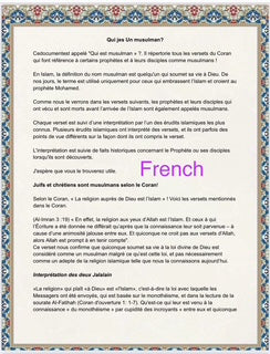 Who Is a Muslim? French