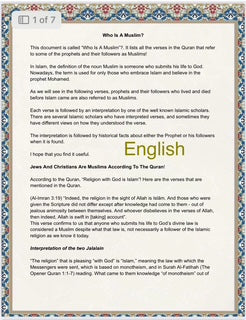 Who Is a Muslim? - English